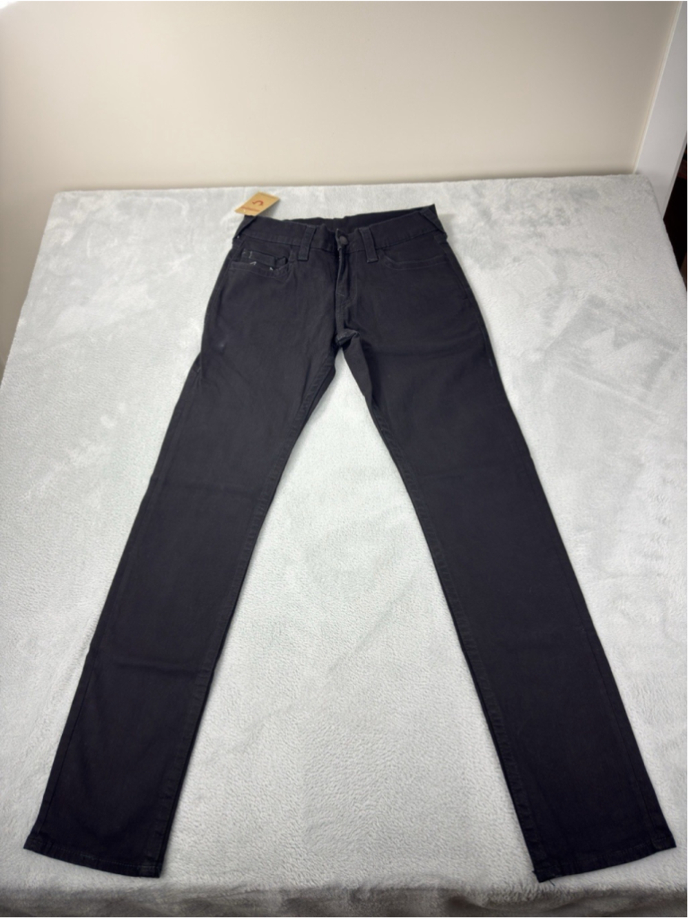 True Religion NWT Men's Size 30 W X 34 L Blk Zipper Fly Denim Jeans Embroidered